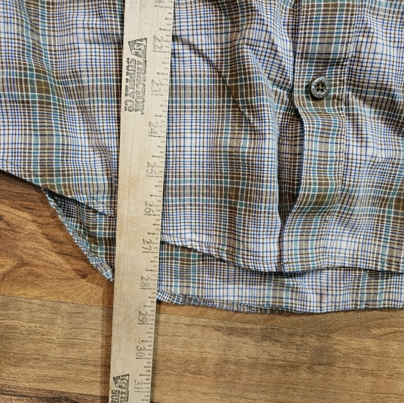 Patagonia Shirt Mens Medium Multicolor Plaid Button Long Sleeve Pocket Organic - Picture 8 of 10